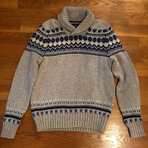 American Eagle Outfitters Gray and Blue Sweater